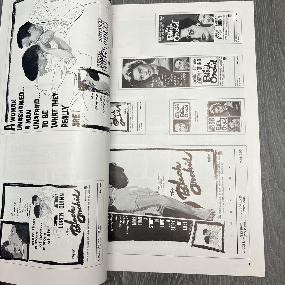 Vtg 1959 The Black Orchid Movie Pressbook Paramount Showmanship Manual Sophia - Picture 6 of 10